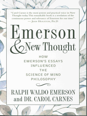 cover image of EMERSON AND NEW THOUGHT